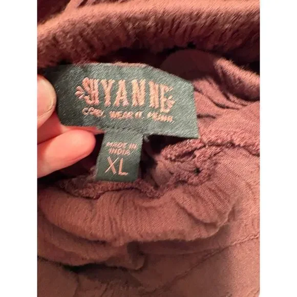 Boho country Shyanne Women's Tie Back Embellished Tank Size XL - Picture 9 of 11